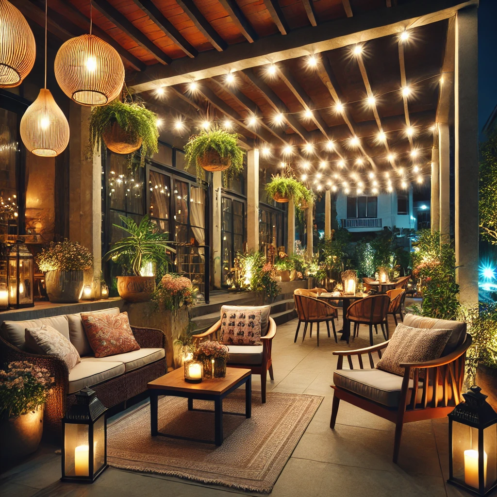 Home garden lighting solution II: Design and application of terrace lighting