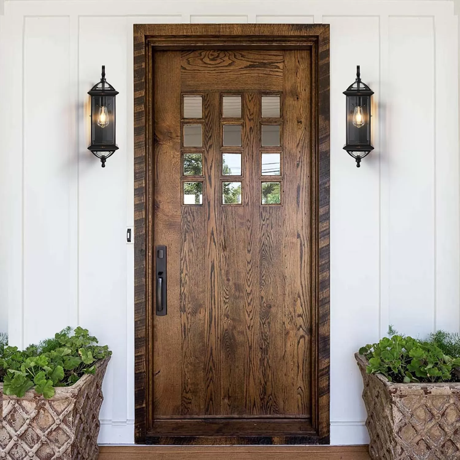 B05047BP 20'' H Copper Outdoor Wall Lights Large Oil Rubbed Bronze Exterior Lighting Fixtures Vintage Porch Lights with Clear Glass Wall Lantern for Patio Garage Front Porch 1 Pack - Image 5
