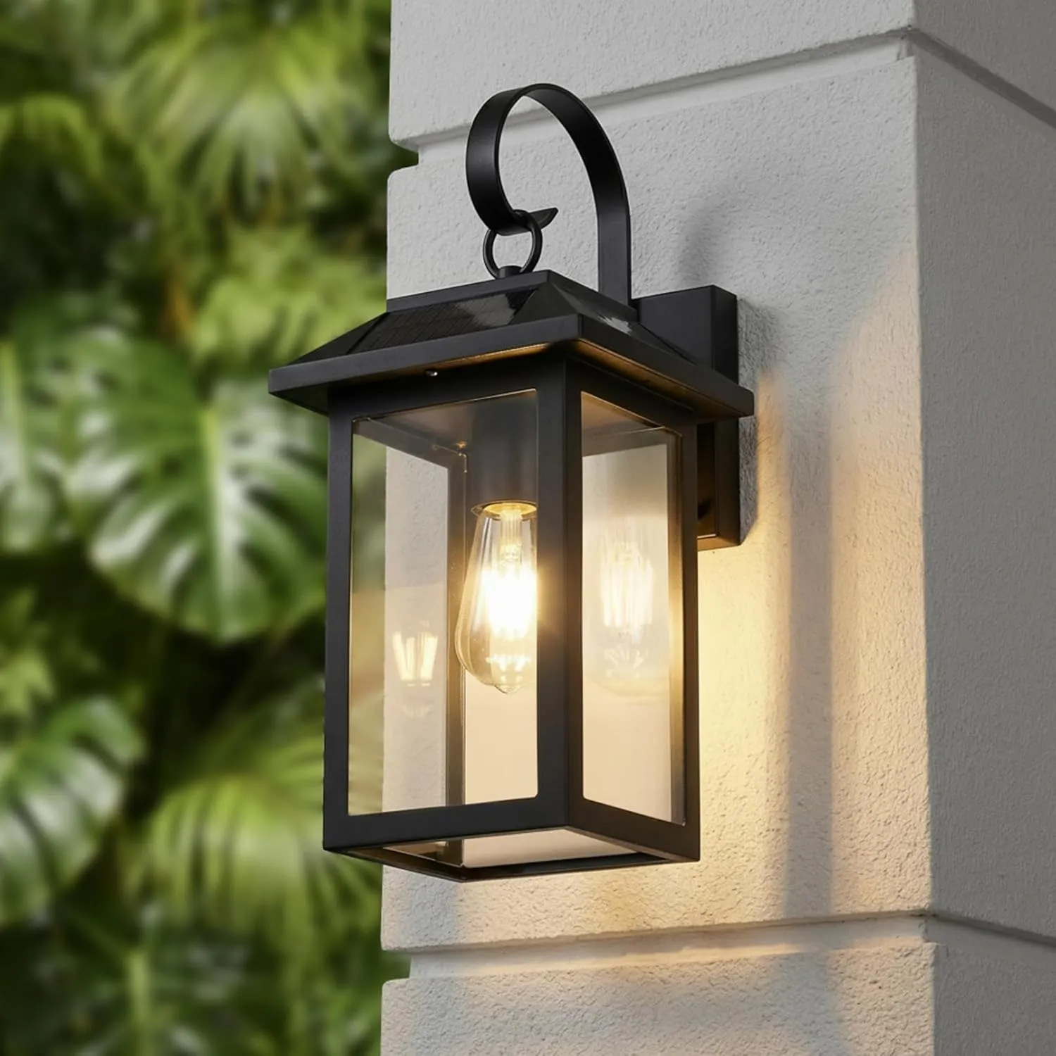 S0L-01-2P B06162PT 2 Pack Solar Outdoor Wall Lights, Dusk to Dawn Motion Sensor LED Sconce for Fence Front Door Waterproof, Exterior Porch Lamps Lanterns Wall Mount Patio Decorative, 2700K E26 Bulb Included - Image 7
